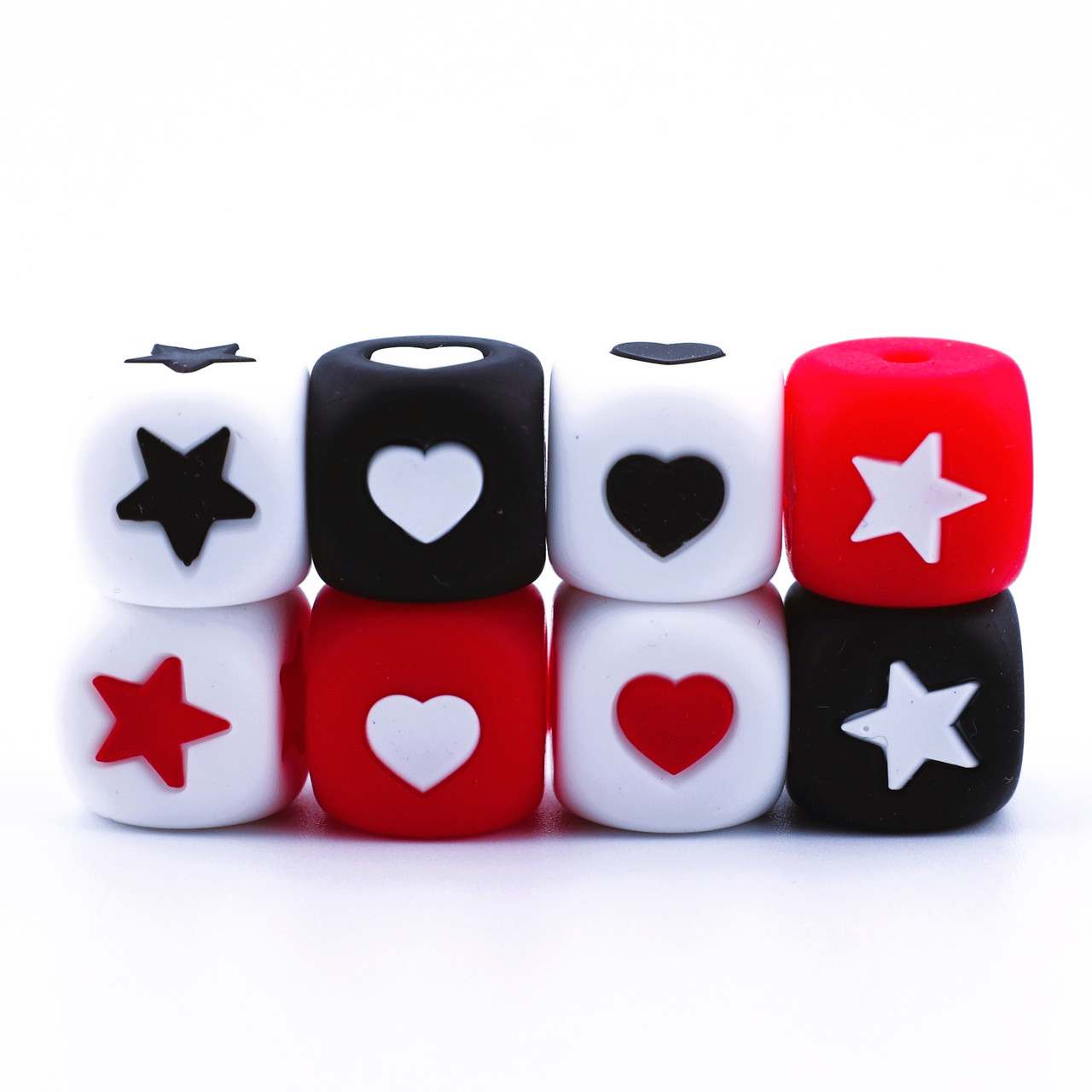 Намистина Символ силіконова для гризунків 12х12 мм Ø 2 мм 1 шт. Різних кольорів, фото 1