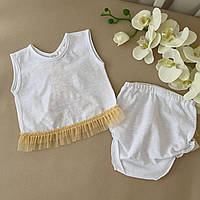 К-м "Мілашка" кофта,труси під підгузок Білий Флам кулір арт.27081746  Зріст 56-38(р)