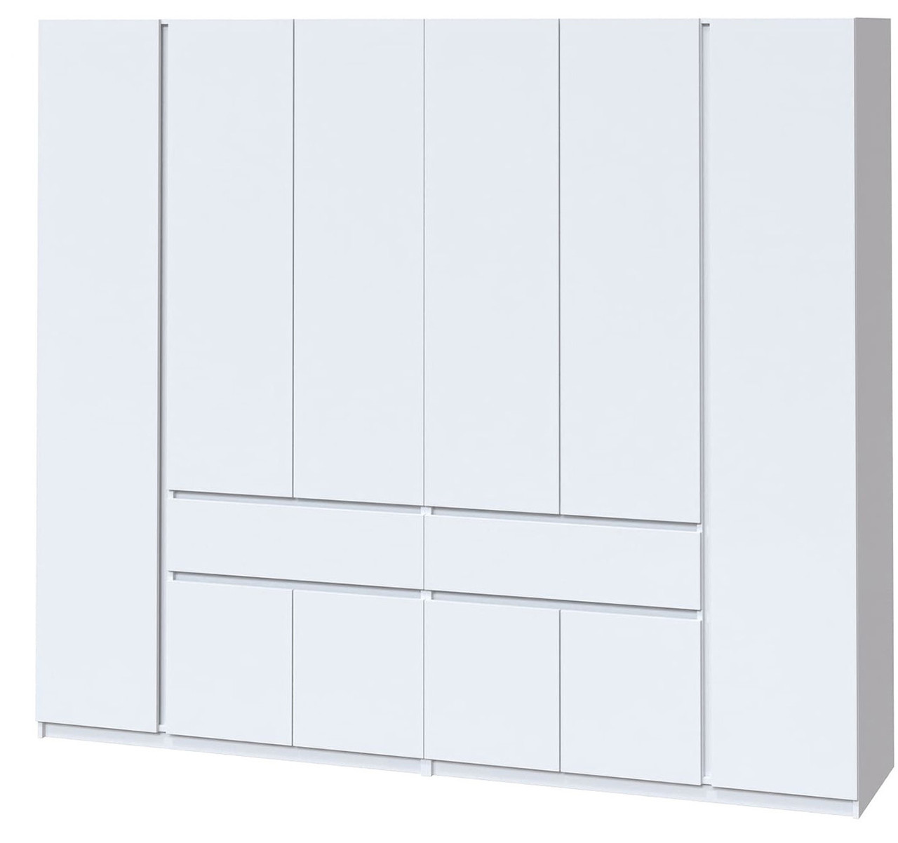 Велика шафа гардероб для спальні зі штангами та полицями (244,2 см х 52 см х 200 см) | Майстер Форм Брайт, фото 1