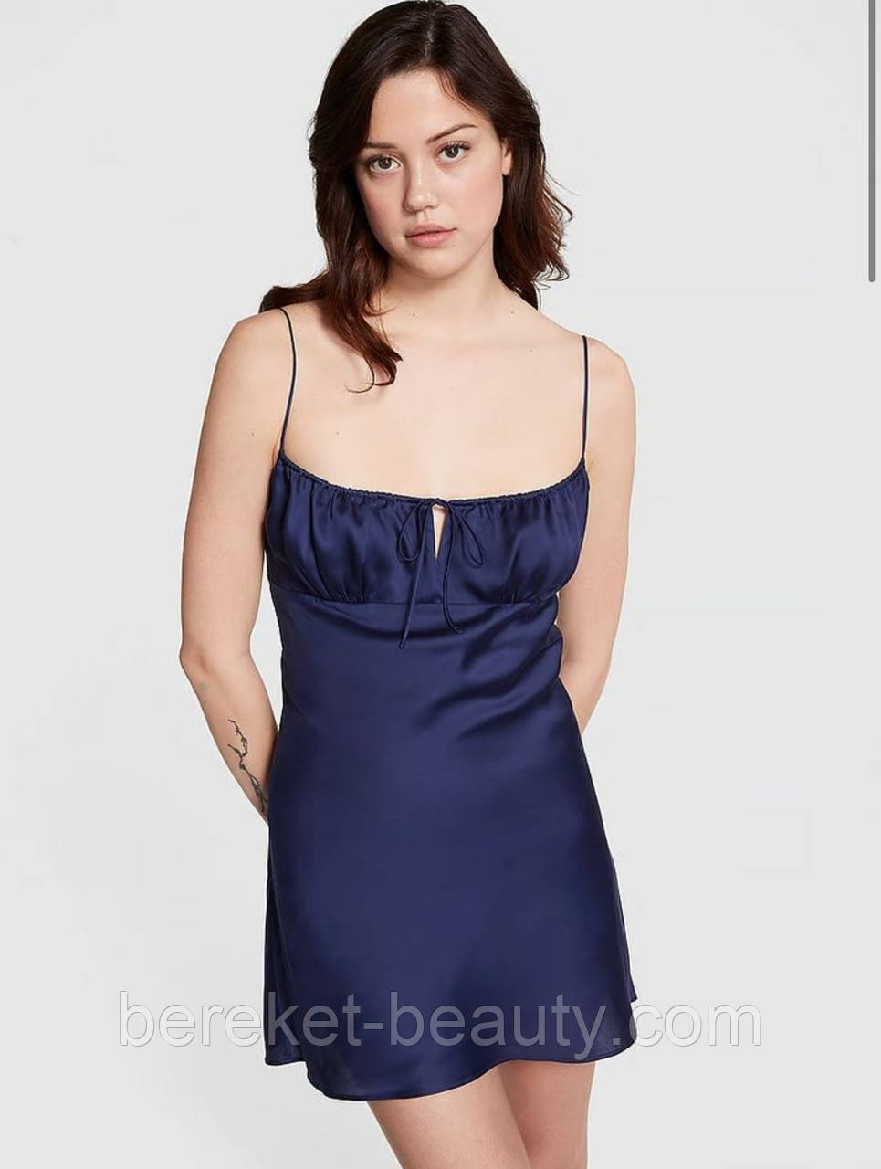 Нічна сорочка PINK TENCEL™ Slip Dress (Midnight Navy), L