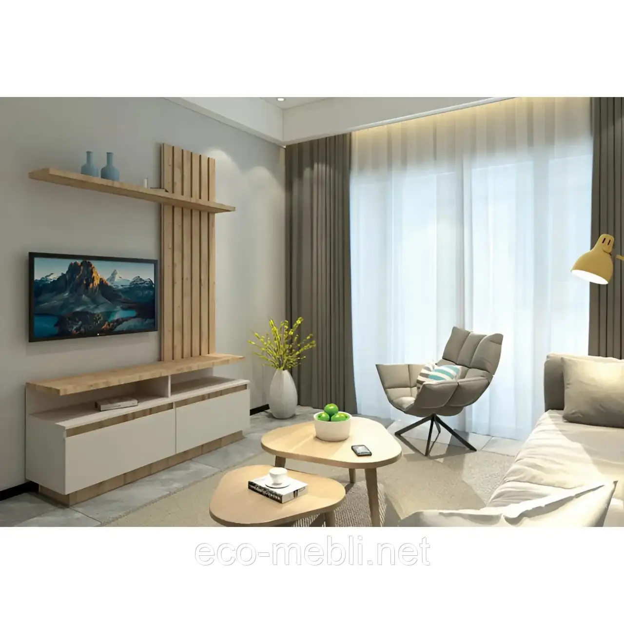 Вітальня Нео дуб крафт золотий /бетон стайл Гербор Україна, фото 1