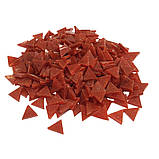 Набір шматочків мозаїки слюда форма ТРИКУТНИК 200 грам 240 шт колір Бордовий, фото 2