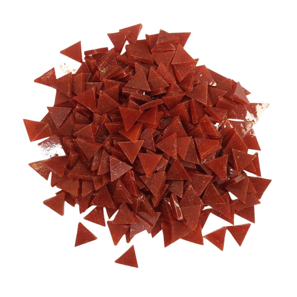 Набір шматочків мозаїки слюда форма ТРИКУТНИК 200 грам 240 шт колір Бордовий, фото 1