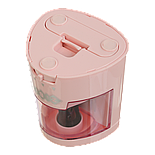 Чинка для олівців PASTEL, автоматична, контейнер, рожевий, фото 3