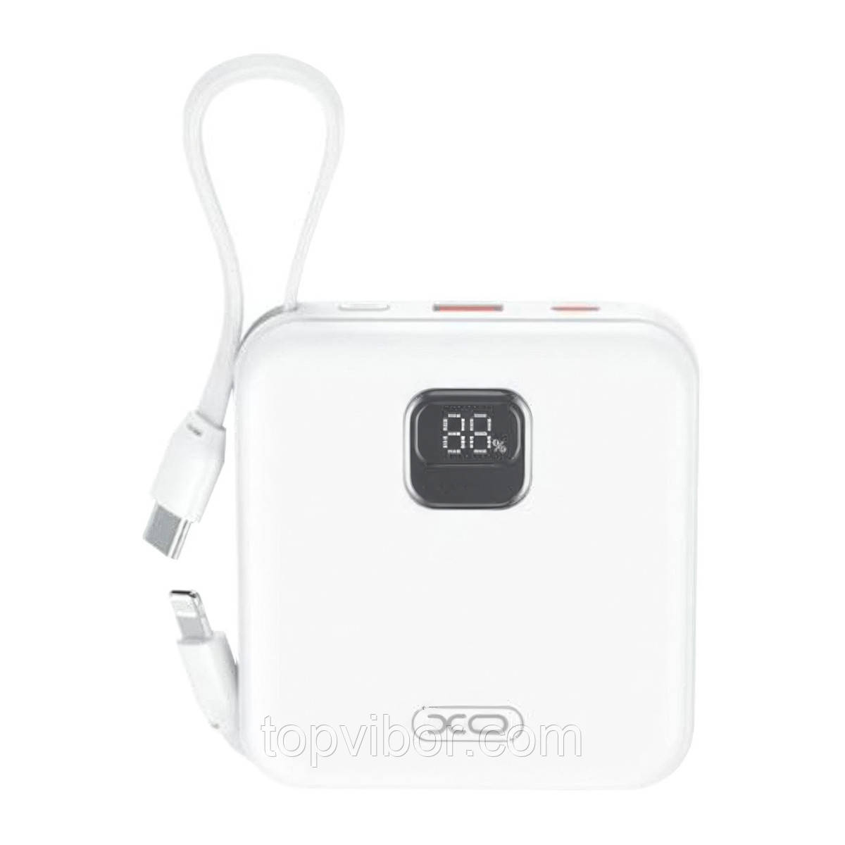 Портативний зарядний пристрій XO PR235 22.5W 10000 mAh Білий, повербанк для телефону, роутера, модему