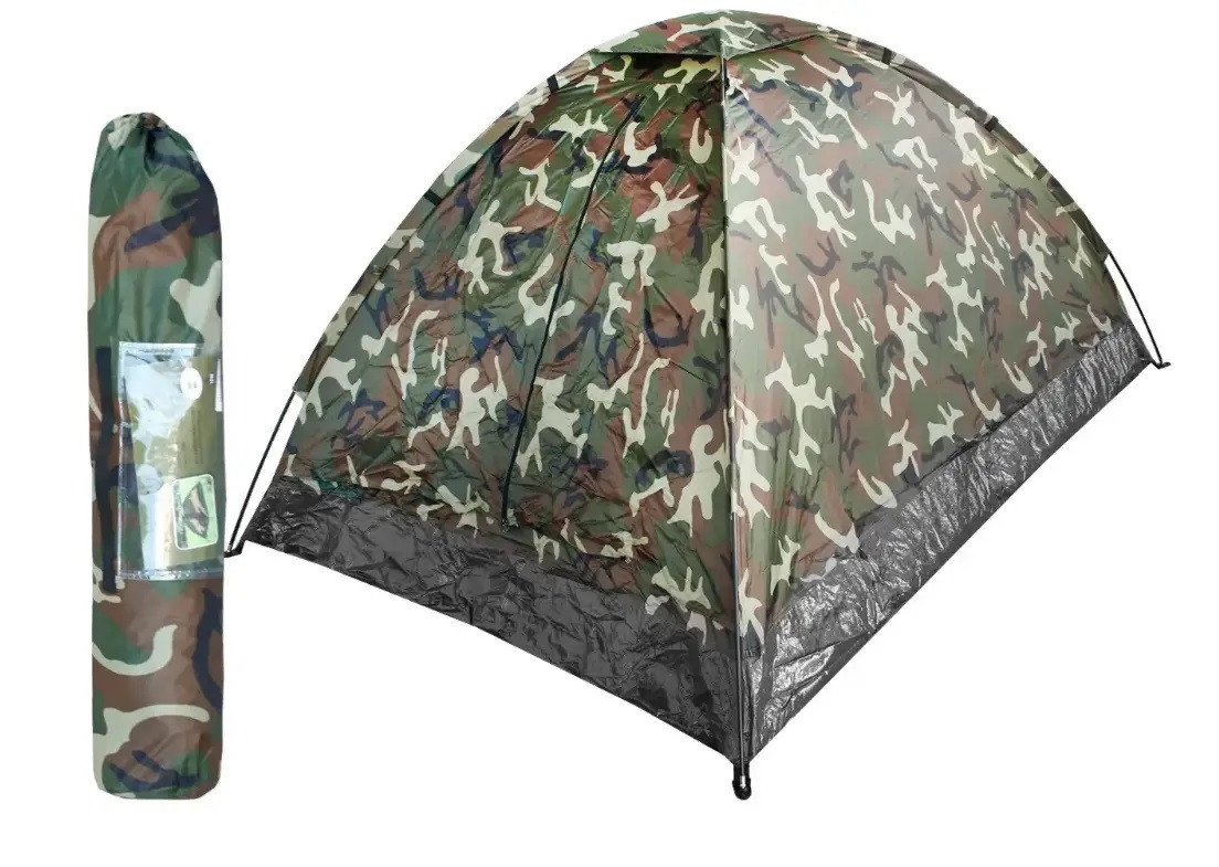 Туристичний Намет двомісний з чохлом до 5000 мм Mil-Tec Igloo 14207020 Woodland