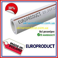 Труба 32 зі скловолокном для опалення EUROPRODUCT fiber basalt композит поліпропіленова труба під пайку