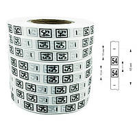 Етикетка вшивна (розмірник) поліестер 10мм (40м/боб.) 54