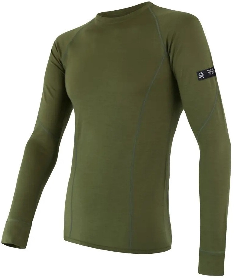 Чоловіча термофутболка з довгим рукавом Sensor Merino Active LS, XL (Safari)