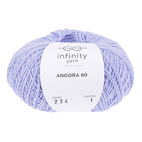 Вовняна пряжа (ангора-60) Infiniti Yarn, колір Блакитний