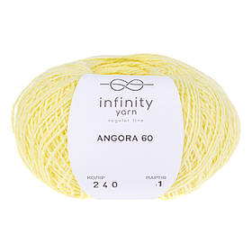Вовняна пряжа (ангора-60) Infiniti Yarn, колір Лимонний