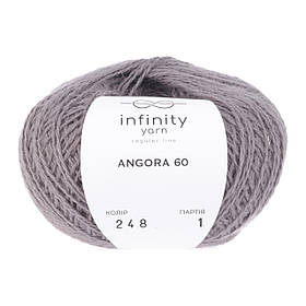 Вовняна пряжа (ангора-60) Infiniti Yarn, колір Французький сірий