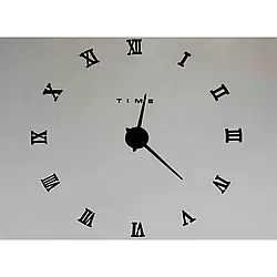 Годинник наклейка No ZH22019 (чорний, білий,хром, золото)