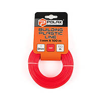Лісочка будівельна Polax 1 мм X 100 м, червона (30-012)