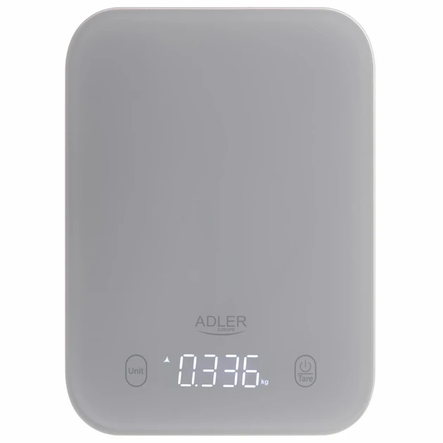 Ваги кухонні Adler AD 3181 (до 10 кг, г, фунт, тара, компактні, скляна плоска платформа)
