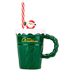 Кружка новорічна "Christmas", 350 мл., кераміка., колір - зелений