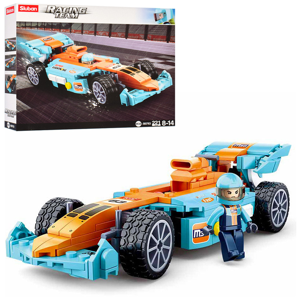 Конструктор SLUBAN M38-B0763, перегони, машина, 221 деталь, фото 1