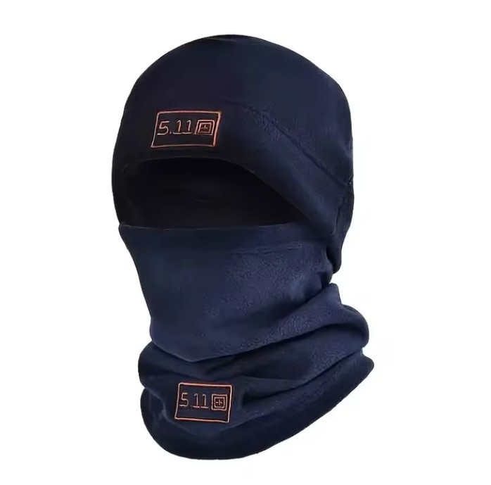 Тепла флісова шапка з хомутом (шапка і бафф) Navy Blue