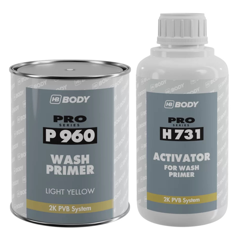 Реактивний грунт Body 960 Wash Primer 1 л (із затвердником 731 1 л), фото 1