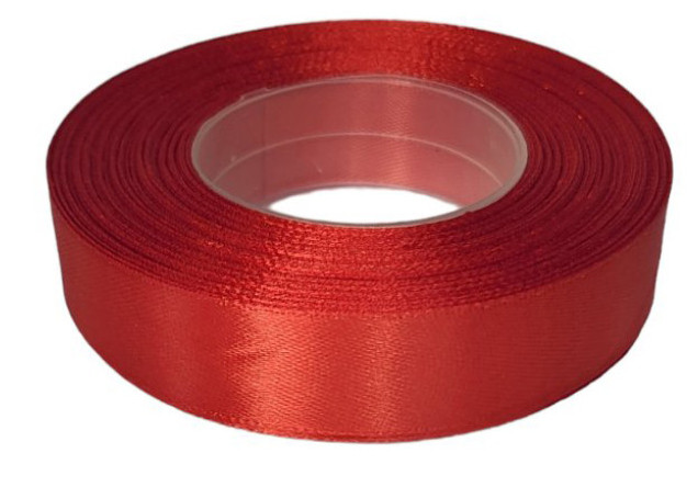 Стрічка атласна Червона, 2 см, 36 м