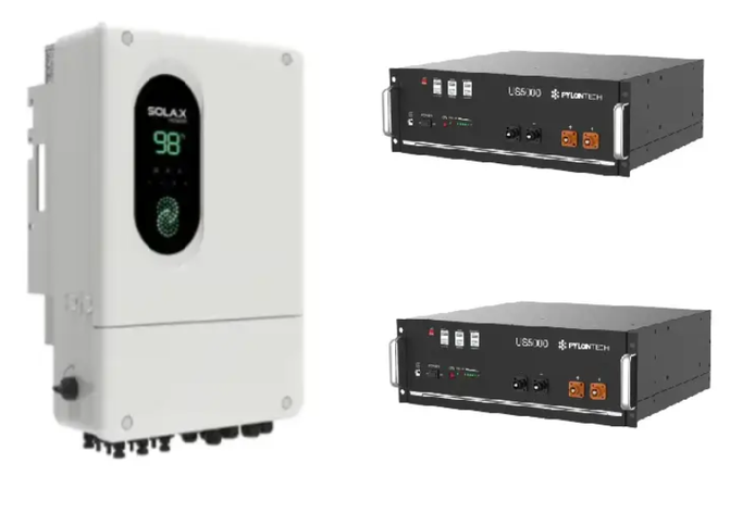 Комплект безперебійного живлення інвертор PROSOLAX X1-Lite-10.0-LV 8 kW + АКБ Pylontech US5000 4.8 kW 2 шт., фото 1