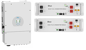 Автономний комплект інвертор Deye SUN-8K-SG01LP1-EU + АКБ SE-G5.1 PRO-B 2 шт.