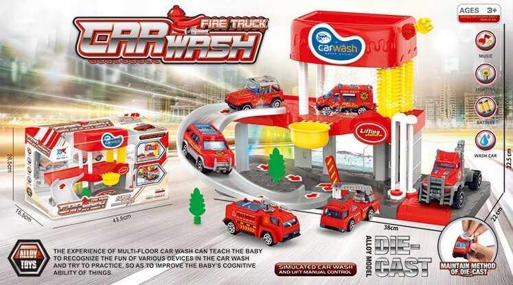 Автомийка 10 A-3 світло, звук, тече вода, 3 машинки