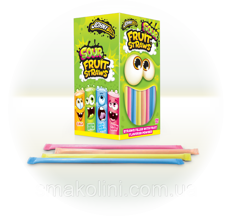 JOHNY BEE ® SOUR FRUIT STRAWS 250 шт