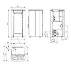 Автоматична пелетна піч-камін з вентиляцією та подвійним склом NORDICA Ilary Plus white — 8 кВт, фото 2