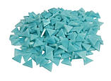 Набір шматочків мозаїки слюда форма ТРИКУТНИК 200 грам 240 шт колір Блакитний, фото 2