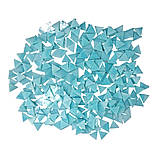 Набір шматочків мозаїки слюда форма ТРИКУТНИК 200 грам 240 шт колір Блакитний, фото 3