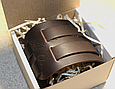 Чоловічий широкий браслет "Aviator Cuff" із двома пряжками з натуральної шкіри, фото 8