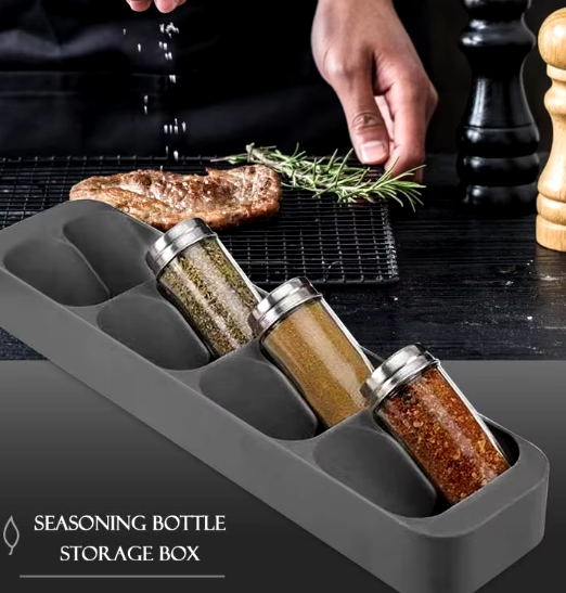 Органайзер для спецій сірий Drawer Store 8 баночок, фото 1