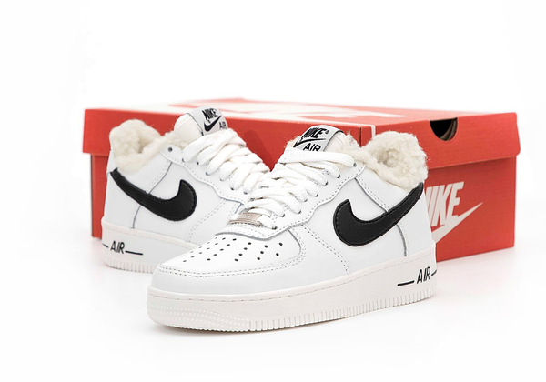 Nike air force 1 blanche noir hot sale