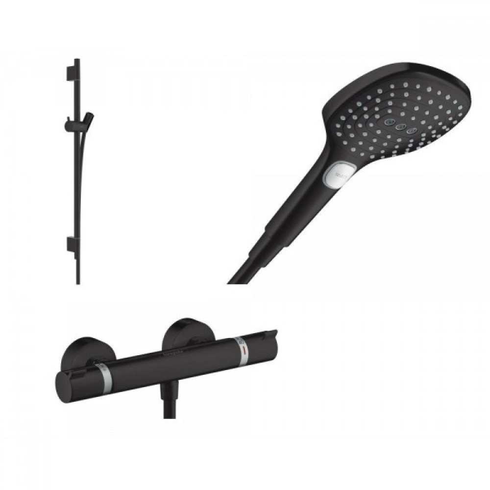 Змішувач для душу Hansgrohe Ecostat + душова стійка з ручним душем 13116111, фото 1