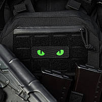 M-Tac нашивка Cat Eyes Laser Cut Black/Green/GID, фото 3