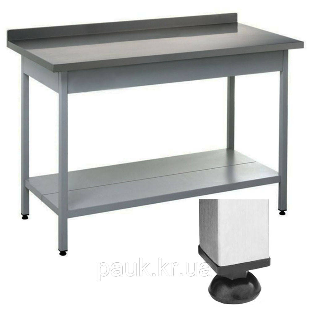 Металевий стіл 700х1500 мм СВ-4.1, виробничий стіл, кухонний стіл на виробництво, сталевий виробничий стіл на професійну кухню, фото 1