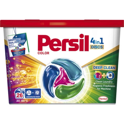 Капсули для прання Persil 4in1 Discs Color Deep Clean 26 шт. (9000101800043), фото 1