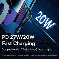 PD кабель Baseus Unbreakable Series Fast Charging Type-C to Lightning 20W 2m Black, фото 7