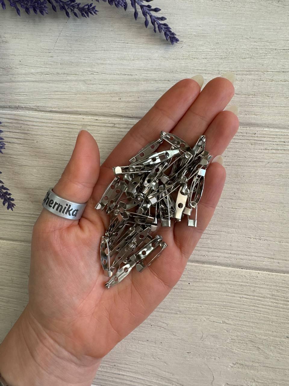 Основа для брошки 2 см, срібло 1000 шт.