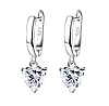Комплект срібних прикрас з сердечком 925 проби Crystal Heart Set сережки, підвіска, кільце, фото 5