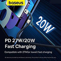 PD кабель Baseus Unbreakable Series Fast Charging Type-C to Lightning 20W 2m Stellar White, фото 6