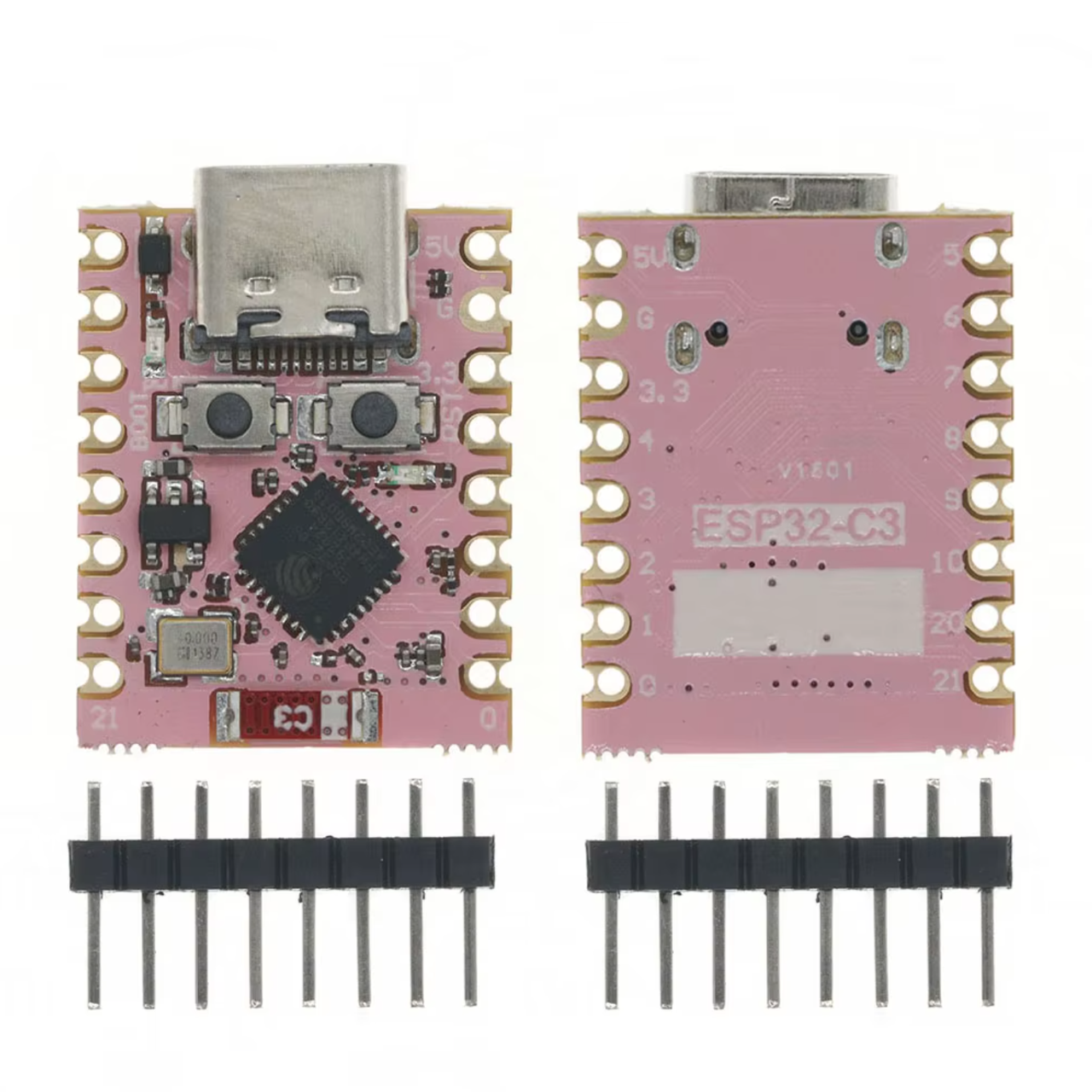 Плата розробки ESP32-C3 з вбудованою 4M флеш-пам'яттю, плата розширення, контакти не припаяні