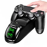 Зарядна док-станція DOBE ТР4-889 для джойстиків PS4 Slim Pro подвійна підставка тримач зарядний пристрій, фото 6