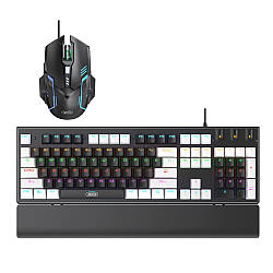 Набір клавіатура + миша провідний з підсвіткою XO KB-06 |ENG/104кл| Чорний 49448