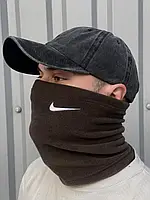 Зимний бафф хаки Nike флисовый мужской ,Универсальный спортивный горловик Найк цвета хаки теплый