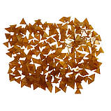 Набір шматочків мозаїки слюда форма ТРИКУТНИК 200 грам 240 шт колір Коричневий прозорий, фото 3