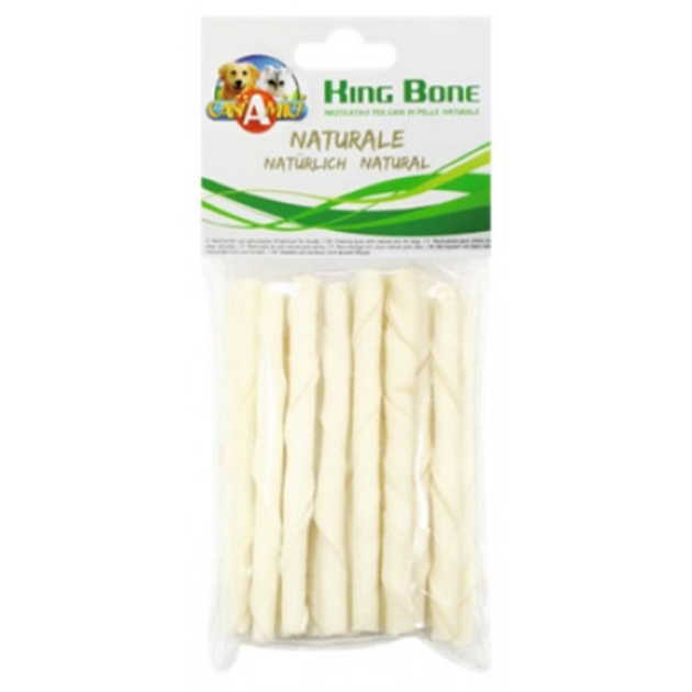 Ласощі для собак стік жилистий Croci King Bone для собак білий 10 см 10 г 20 шт/уп