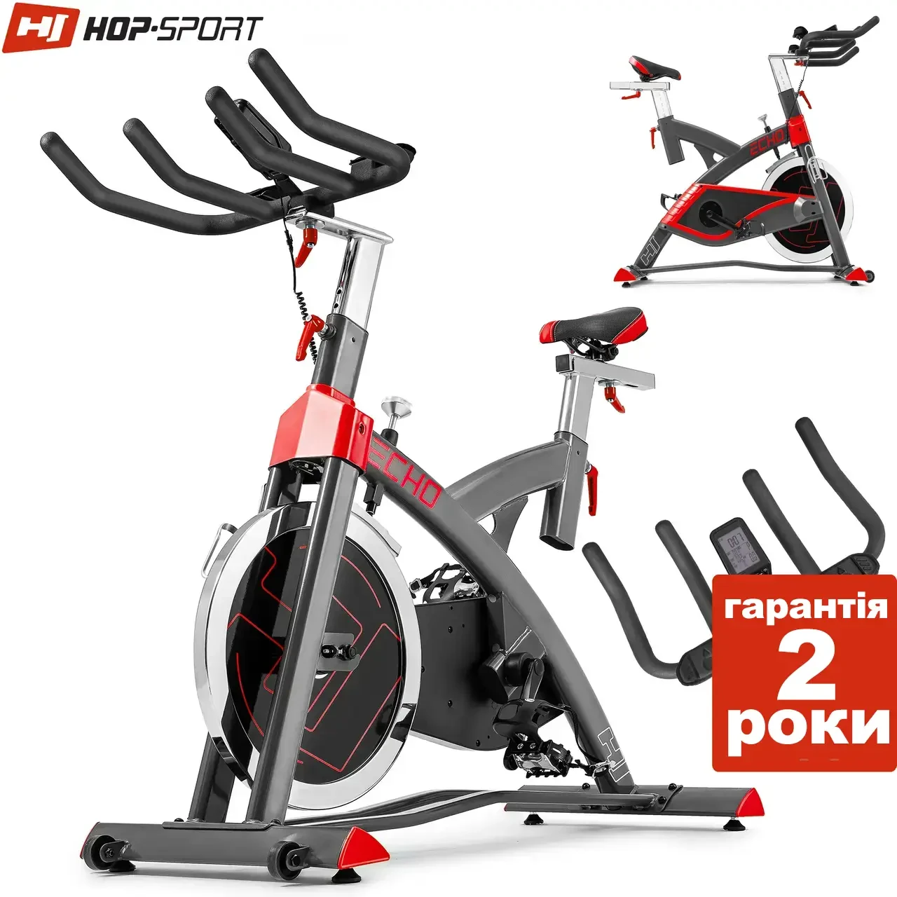 Спинбайк Hop-Sport HS-055IC Echo. Для дома. До 135 кг. З монітором