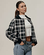 Кофта на ґудзиках у карту Butella 140211 чорно-біла, фото 5